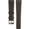 Grained chocolate brown leather watch strap - tone on tone stitching - LUGS brand