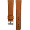 Grained light brown tan leather watch strap - tone on tone stitching - LUGS brand