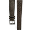 Smooth Racing chocolate brown leather watch strap - tone on tone stitching - LUGS brand