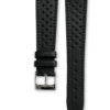 Smooth Racing Barenia deep black leather watch strap - tone on tone stitching - LUGS brand