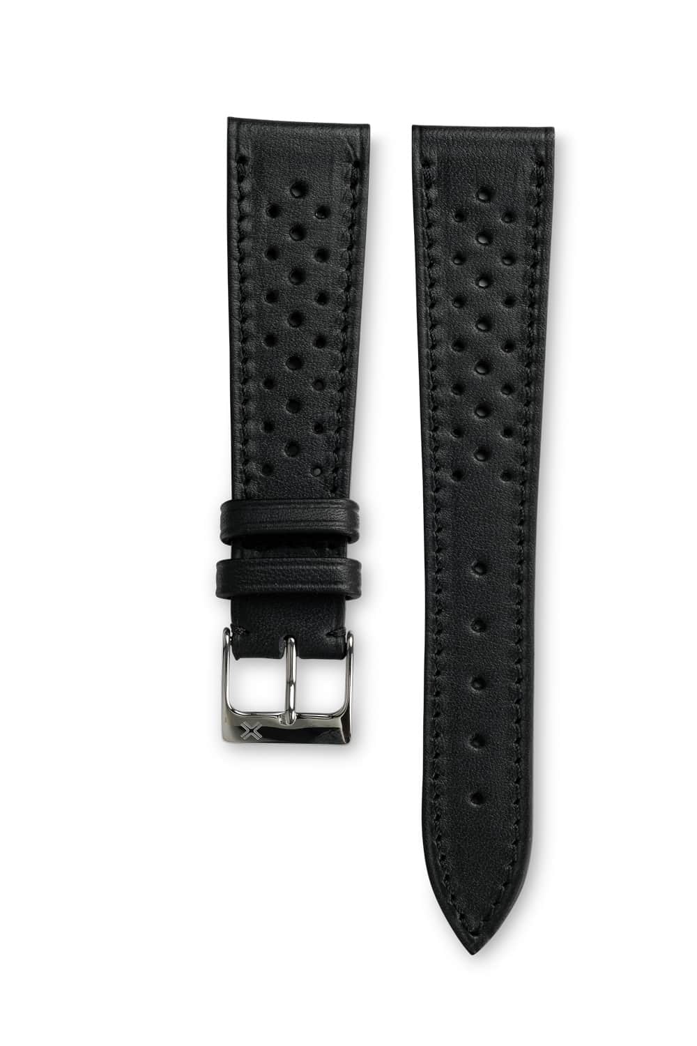 leather watch strap black