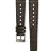 Smooth Rally chocolate brown leather watch strap - tone on tone stitching - LUGS brand