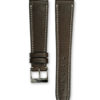 Smooth Classic chocolate brown leather watch strap - cream stitching - LUGS brand