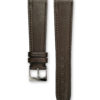 Smooth Classic Barenia chocolate brown leather watch strap - tone on tone stitching - LUGS brand