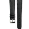 Smooth Barenia Classic deep black leather watch strap - tone on tone stitching - LUGS brand