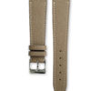 Smooth Classic taupe beige leather watch strap - cream stitching - LUGS brand