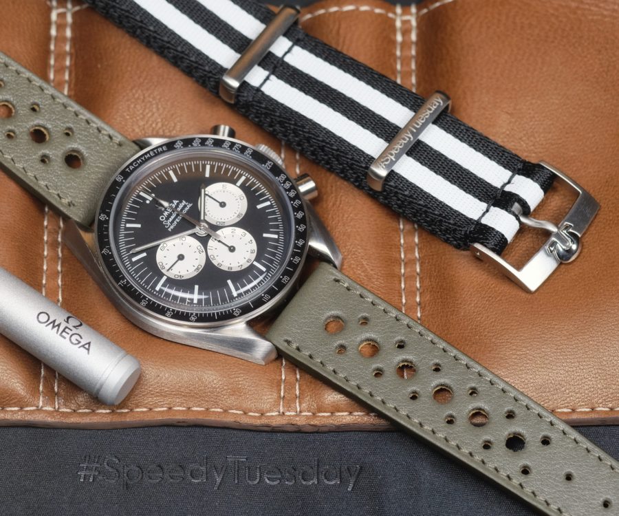 Omega Speedmaster Speedy tuesday rally khaki green lugs strap